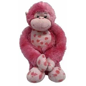 Build A Bear Monkey Workshop Pink Hearts Hugs For You Pink Valentine Gift